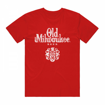 Old Milwaukee Distressed Logo Red T-Shirt